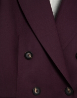 Blazer cruzada lana burdeos