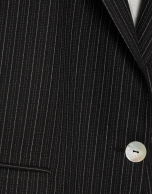 Blazer un botón raya diplomática negro