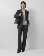 Blazer un botón gris melange