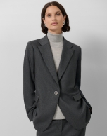 Blazer un botón gris melange