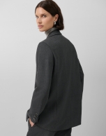 Blazer un botón gris melange
