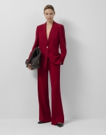 Blazer de un botón crepé rojo