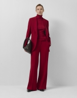 Blazer de un botón crepé rojo