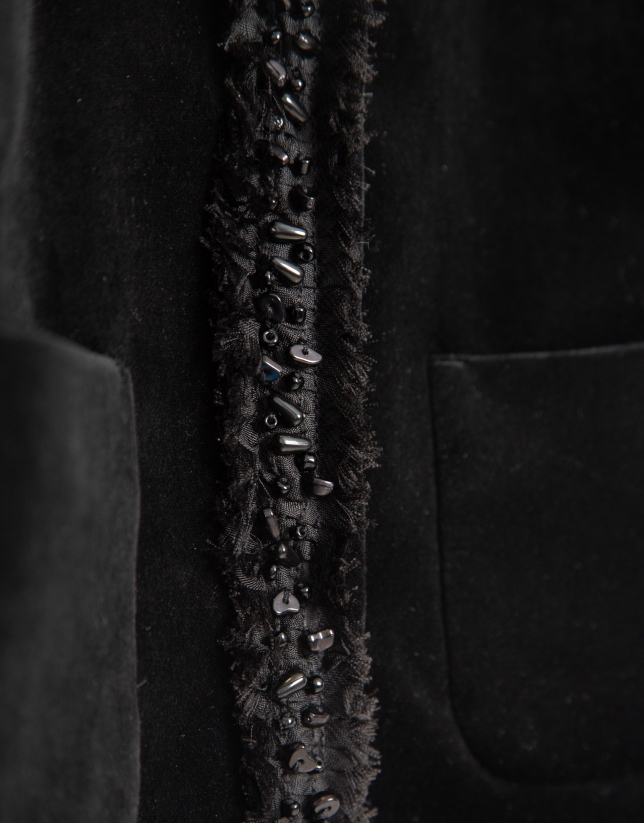 Chaqueta corta terciopelo negro