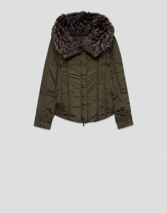 Short fitted hunting green jacket