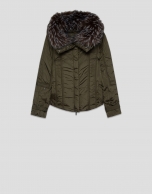 Short fitted hunting green jacket