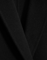 Short three-quarter length double-faced black coat