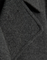 Three-quarter double-sided black double-breasted jacket
