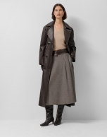 Three-quarter double-sided black double-breasted jacket