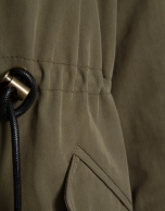 Chaquet&oacute;n largo algod&oacute;n verde caza con interior acolchado