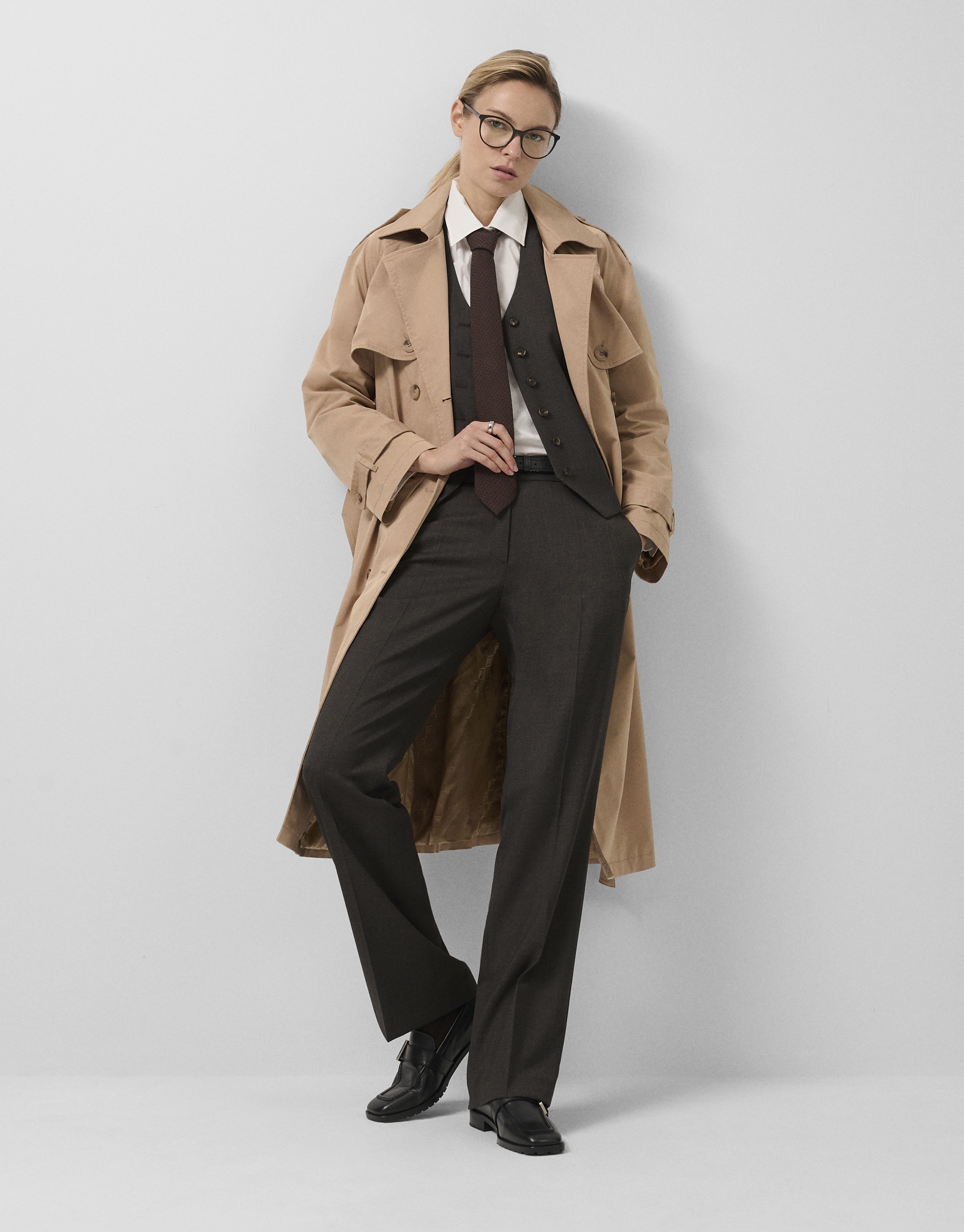 Classic camel trench coat