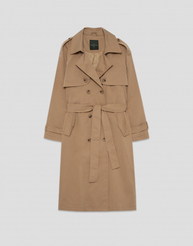 Classic camel trench coat