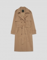 Classic camel trench coat