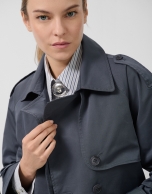 Classic dark blue trench coat