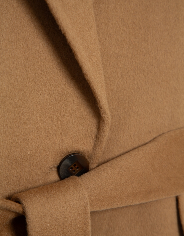Camel double-sided oversized long coat