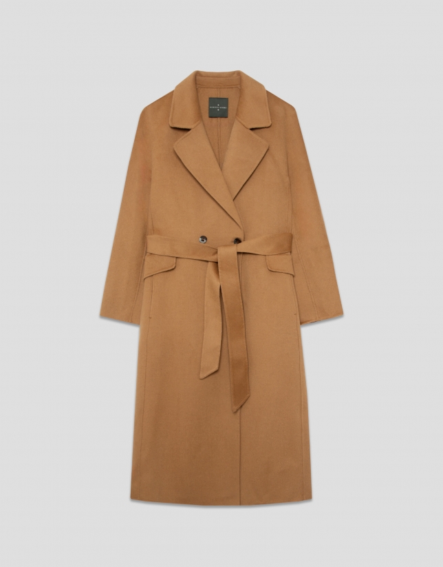 Camel double-sided oversized long coat