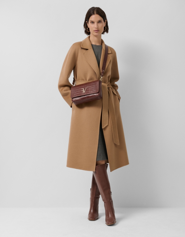 Camel double-sided oversized long coat