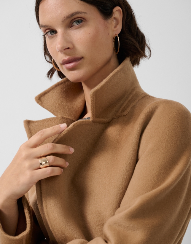 Camel double-sided oversized long coat