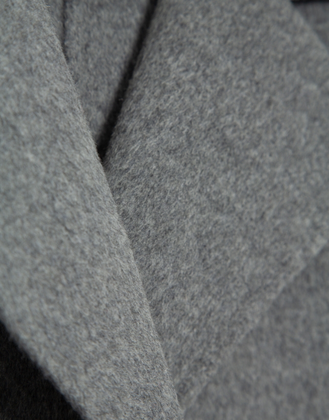 Light gray double-sided oversized long coat