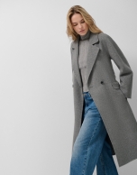 Light gray double-sided oversized long coat