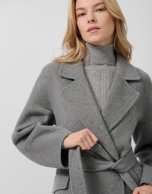 Light gray double-sided oversized long coat