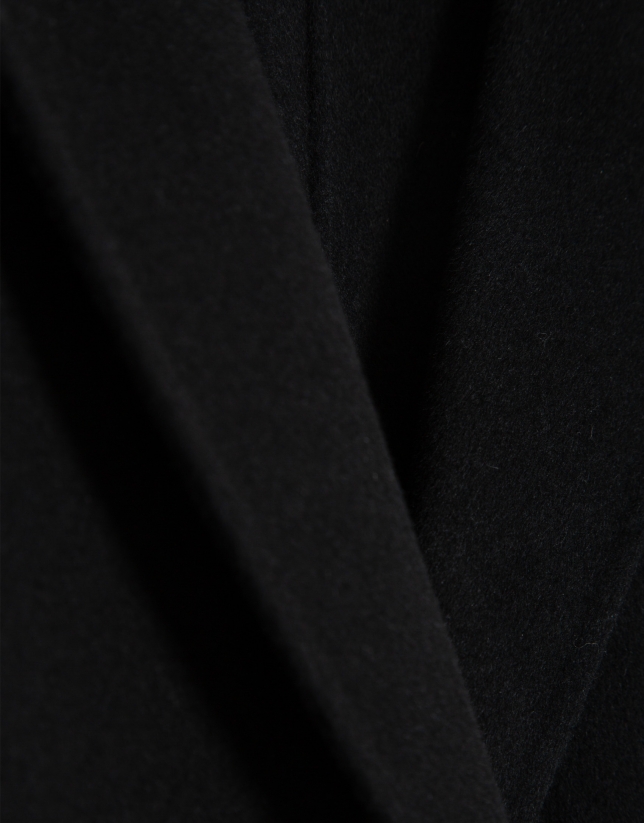 Abrigo largo oversize doble faz negro