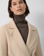 Abrigo largo oversize doble faz beige