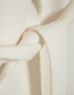 Long coat in white double-sided cloth