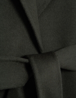 Long coat in green double-sided cloth