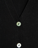 Chaqueta en punto fino negro con lúrex