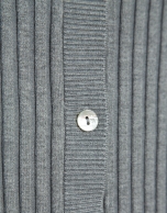 Fine grey ribbed knit jacket