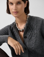 Thick grey knitted jacket