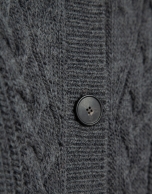 Chaqueta punto grueso tricotado gris