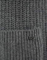Chaqueta larga punto grueso gris