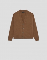 Chaqueta punto grueso beige