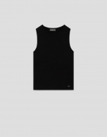 Black fine knit top with lurex