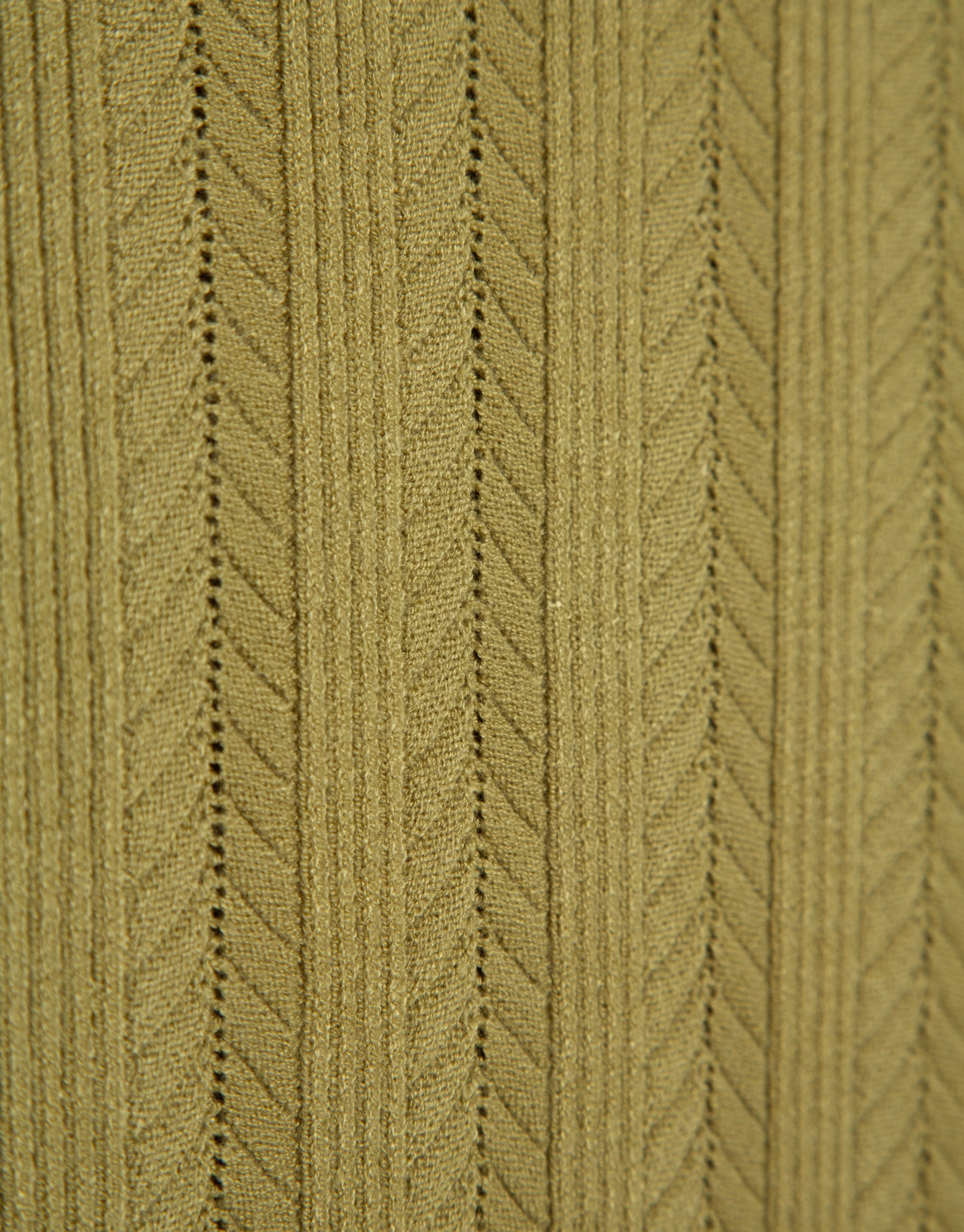 Olive green herringbone and ribbed sweater