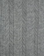 Grey herringbone and ribbed sweater