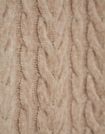 Jersey cuello chimenea punto ochos beige
