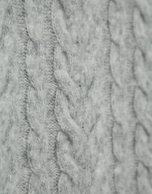 Jersey cuello chimenea punto ochos gris