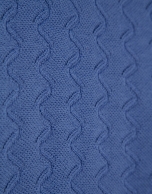 Jersey cuello barco punto ondas azul