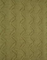 Jersey cuello barco punto ondas verde oliva
