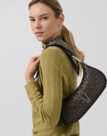 Jersey cuello barco punto ondas verde oliva