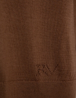 Camel wool turtleneck sweater in fine knit