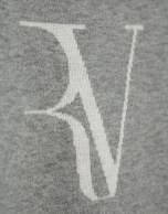 Jersey punto tricotado gris con jacquard RV en delantero