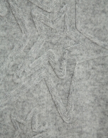 Gray wool sweater with knitted star