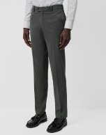 Khaki tinted bird's eye chinos
