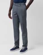 Bluish grey dyed Chinese trousers