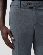 Bluish grey dyed Chinese trousers