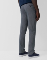 Bluish grey dyed Chinese trousers